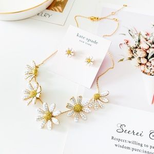 Kate Spade Crystal Daisy Statement Necklace